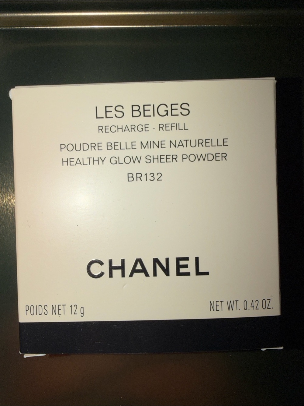 CHANEL Les Beiges BR132 Beige & Black Compact Refill